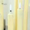 6 Pcs LED Taper Candles Flameless Electric Fake Candles Cordless Flickering LED Tea Light Decoration for Wedding Xmas Window Decor