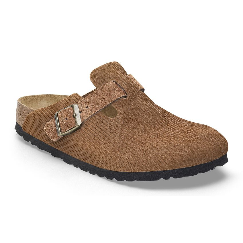 Birkenstock Бостонские рельефные вельветовые темно-чайные унисекс кроссовки 1028227