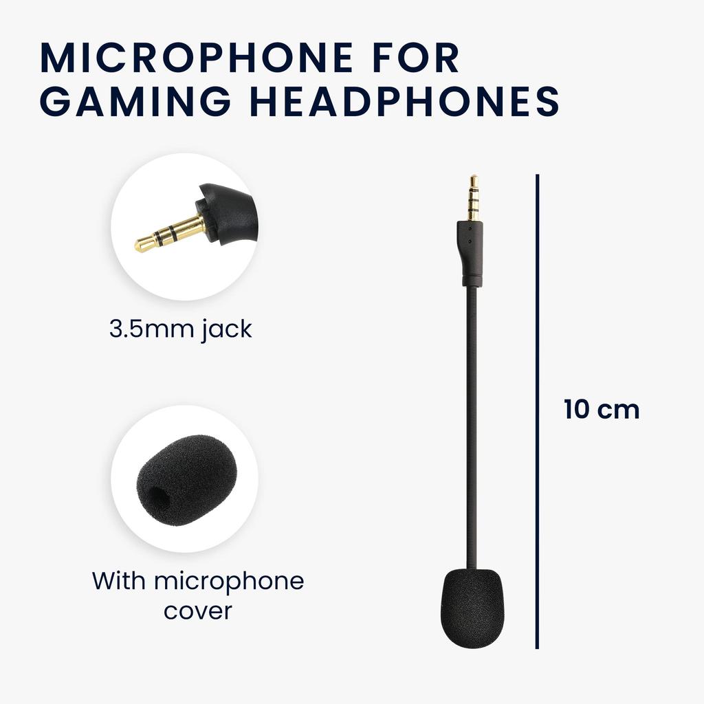 Kwmobile Совместимый с SteelSeries Arctis 1 Сменный микрофон Игровая гарнитура Съемный Черный - 3,5 мм