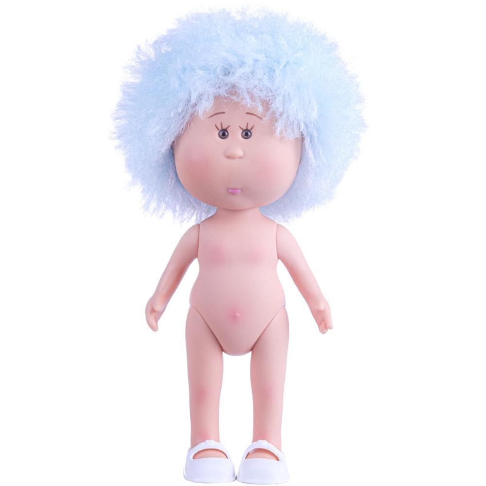 Fashion Curly Hair 24Cm Bean Eye Vinyl Doll Dress Up Dark Skin Mia Potato Dolls 24Cm Movable Action Figure Body Doll Accessories