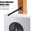 100 шт. Прозрачные пластиковые подвесные бирки Самоклеящиеся Store Retail Hang Tabs Retail Display