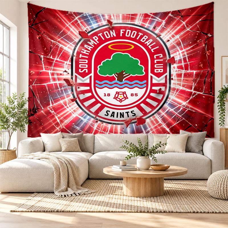 Southampton Football Wall Tapestry, Soft Fabric Wall Hanging, Decorative Backdrop For Bedroom Home Wall Art