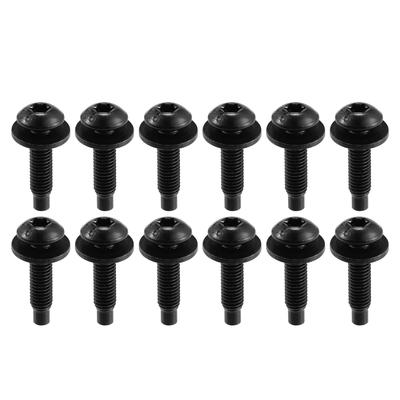 12 шт. Болты Torx с жесткой крышкой для Jeep Wrangler JK 2007-2018 Сверхдлинные Автомобильные Запасные Болты Нержавеющая Сталь Черные