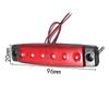 1pcs 12v Sidemarker Light Clear Truck Trailer LED Tail Lamp Задний фонарь 6leds