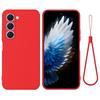 For TECNO Spark 40 Pro 4G Liquid Silicone Case Phone Back Cover with Hand Strap