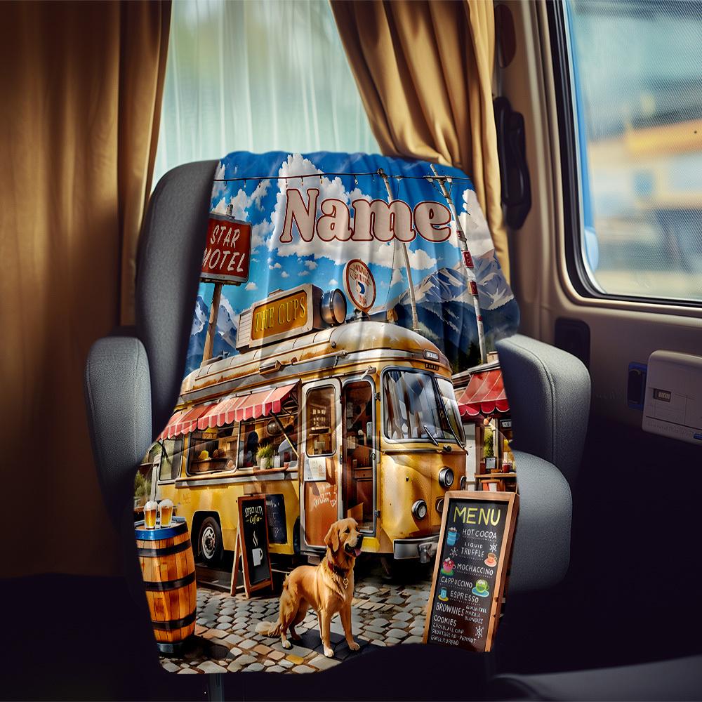 Customize Your Name Rv Blanket Comfortable Soft Lightweight Allseason Multipurpose Blanket For Travel Camping Picnics Sofas Rvs Beds Living Rooms