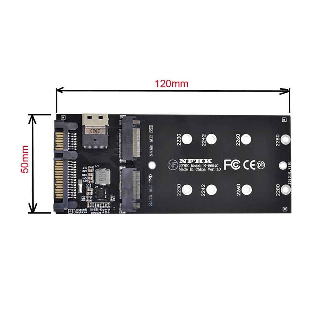 Адаптер NFHK SSD NVME PCIe SSD SATA для комплекта U2 NGFF M Key SF-8654 SF-8654