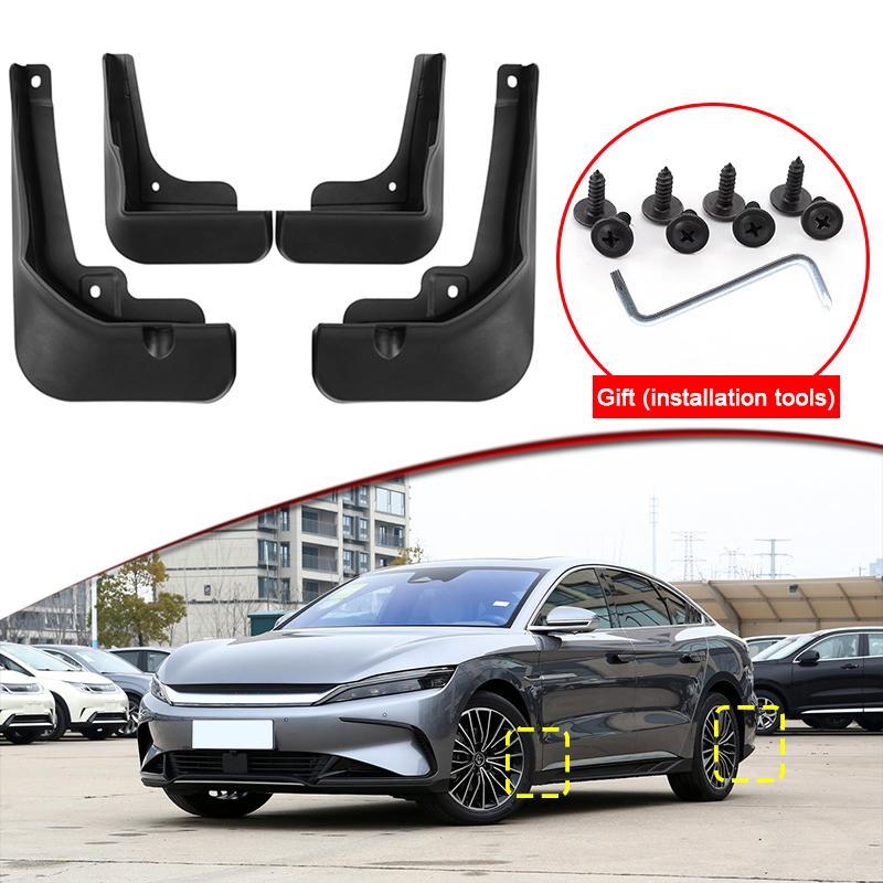 Car Styling Fit For BYD HAN EV 2022 2023 ABS Car Mud Flaps Splash Guard Mudguards MudFlaps Front Rear Fender Auto