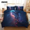 Комплект постельного белья Starry Sky из микрофибры с космическим принтом, пододеяльник для подростков и мальчиков, комплект постельного белья 3D Starry Sky Series