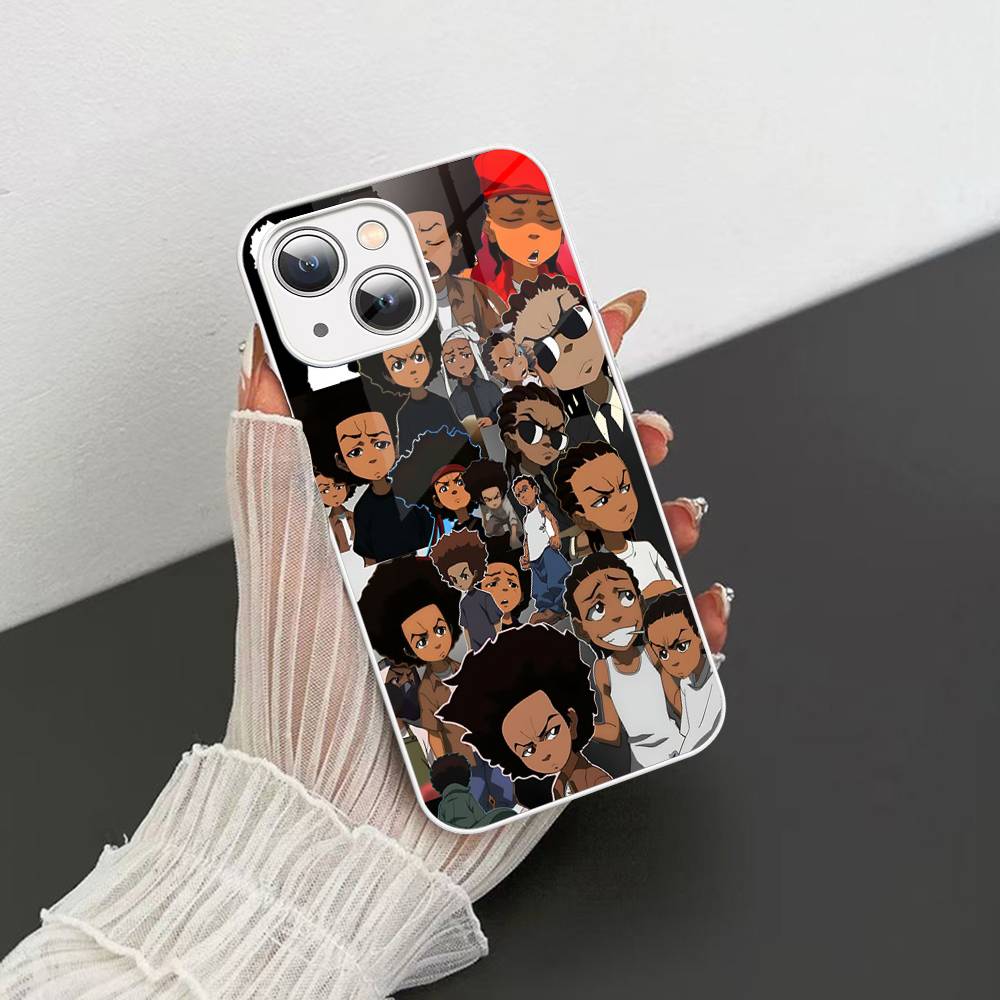 Cartoon The Boondocks Tempered Glass For Iphone 14 13 12 11 Pro Mini XS MAX 14Plus X XS XR Cover