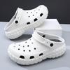 Men's Hole Shoes Summer Wear Thick-soled Heightening Bag Head Drag EVA Breathable Versatile Non-slip Beach Cool Slippers Men
