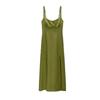Spring NEW round Neck Elegant Waist Hugging Split Linen Blend Shoulder Strap Length Dress 8265707 3314354