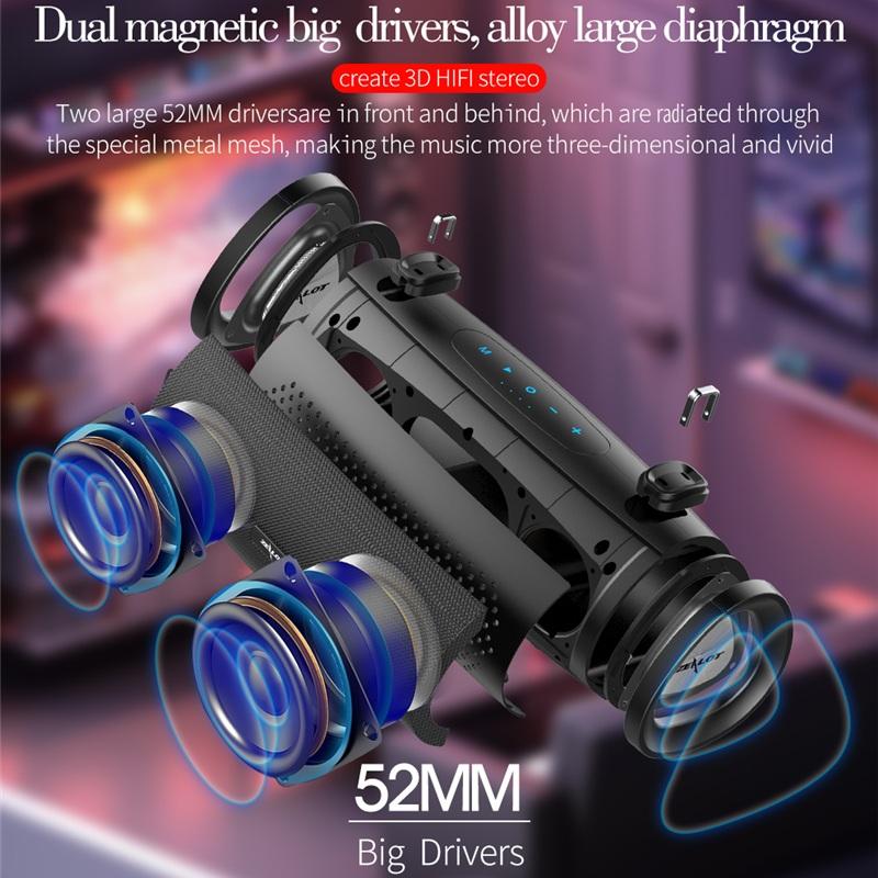 Bluetooth-динамик, портативный уличный громкоговоритель, беспроводная мини-колонка, 3D, 10 Вт, стерео, объемный звук, поддержка TF-карты