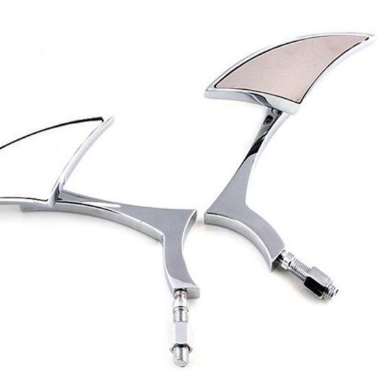 2Pcs 8/10mm Universal Aluminum Alloy Motorcycle Bar End Side Rearview Mirrors