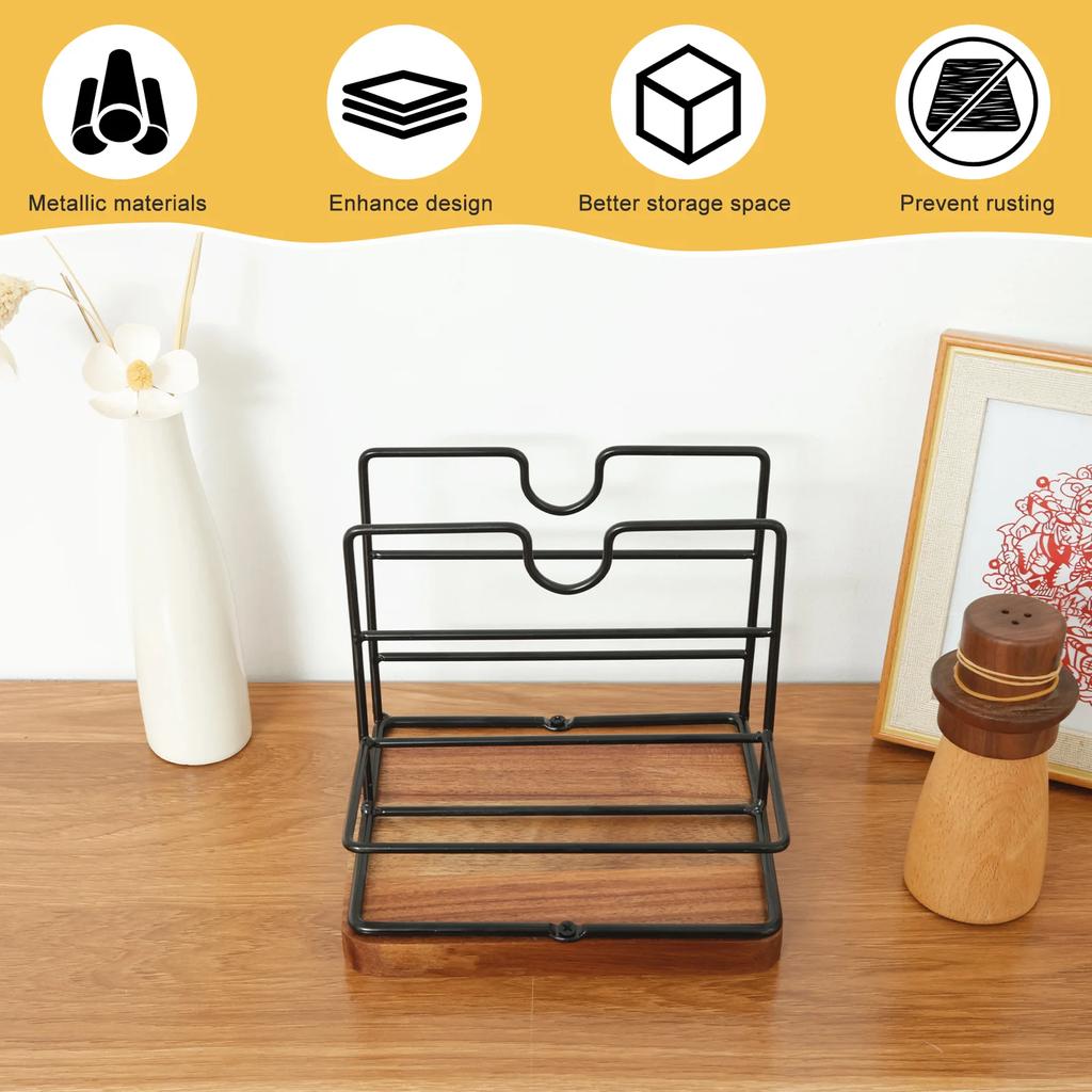 Napkin Holder Metal Table Napkin Holder with Weighted Base Multipurpose Napkin Salt and Pepper Dispenser for Kitchen Countertop