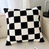 Living Room Sofa Pillow Cushion Black and White Chess Board Simple Pillow Sample Room Pillow Cover