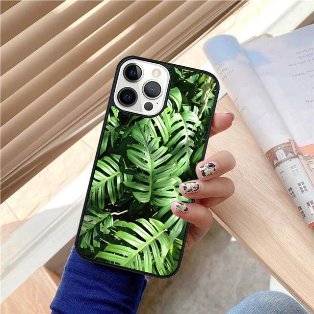 Чехол для телефона Монстера Цветок Тропические Зеленые Листья Для iPhone 17 Air 15 16 Чехол 14 13 Pro Max 12 11 Pro Max Max Plus