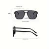 4pcs  Square UV Resistant Sunglasses Women Oversize Framed Blue Fashion Sun Glasses Men Retro Brand Glasses Durable Eyeglasses