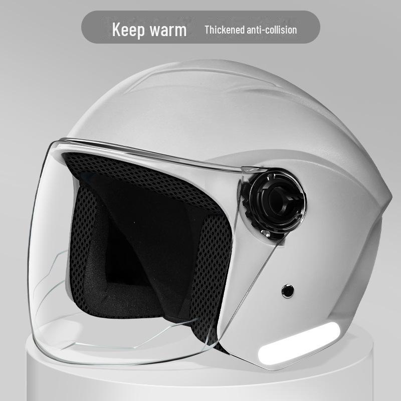 3C Certified Electric Motorcycle Helmet: Unisex Half Helmet for All Seasons, Provides Summer Ventilation and Winter Warmth