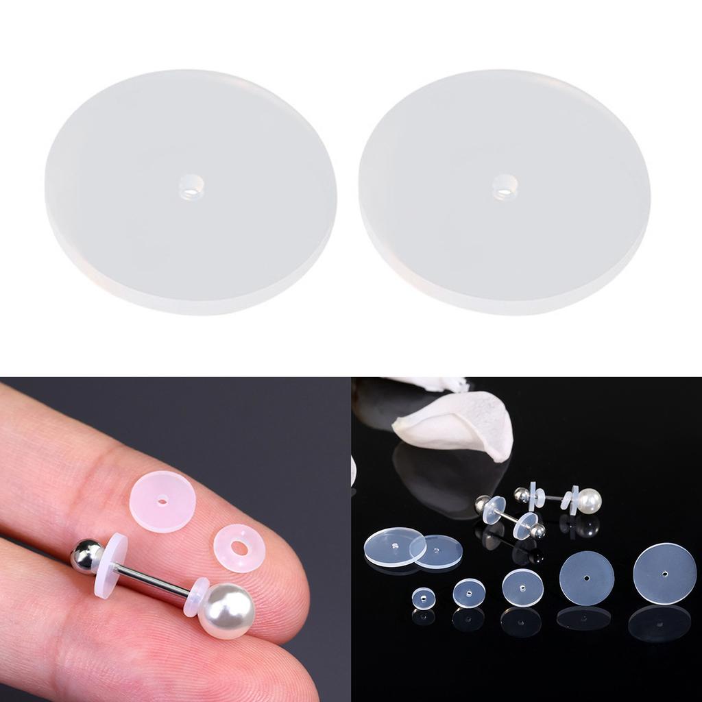 Pack of 100 Silicone Sturdy Irritation Discs for Ear Lobes And Stabilizing Earrings Comfortable and Flexible Designs