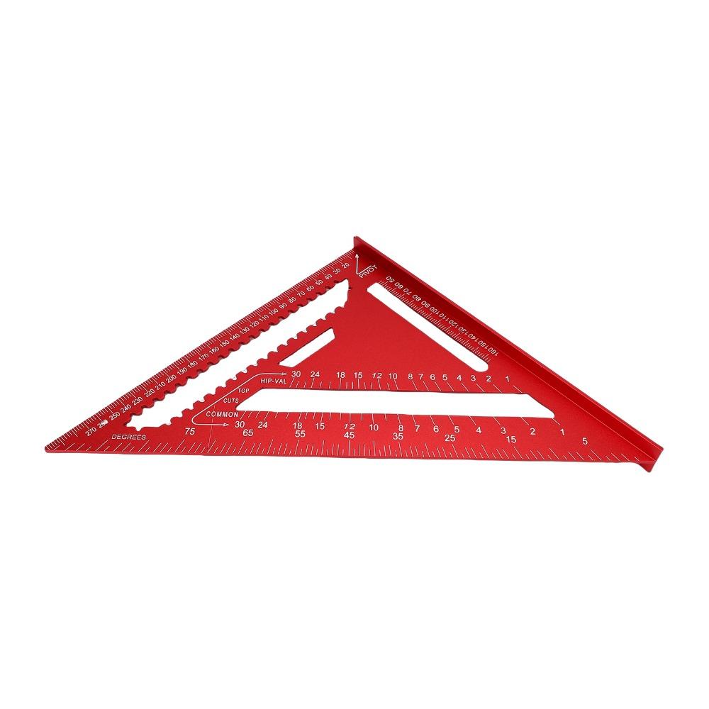 12 Inch Rafter Square Red Color Triangle Angle Protractor Professional Triangle Ruler Woodworking