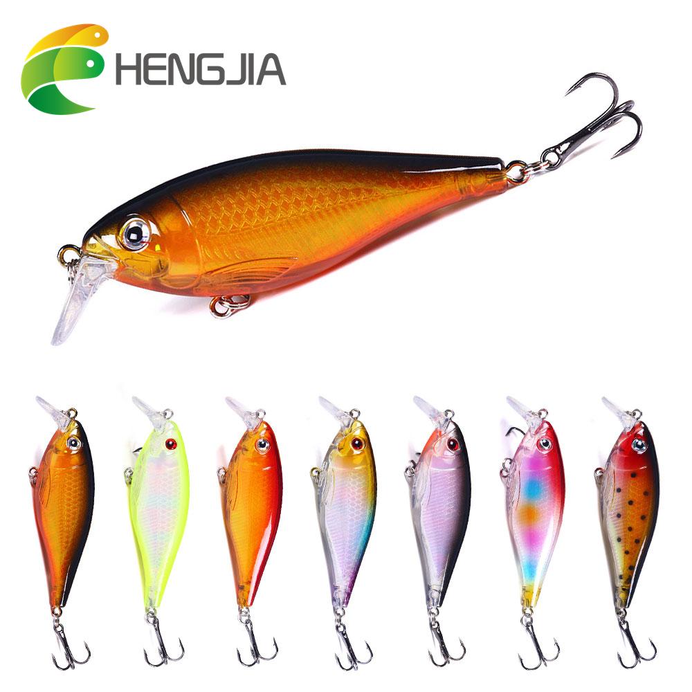 HENGJIA 12.6g/8.5cm Crankbait Hook Freshwater Pike Trout Fishing Lures Tackle 4pcs
