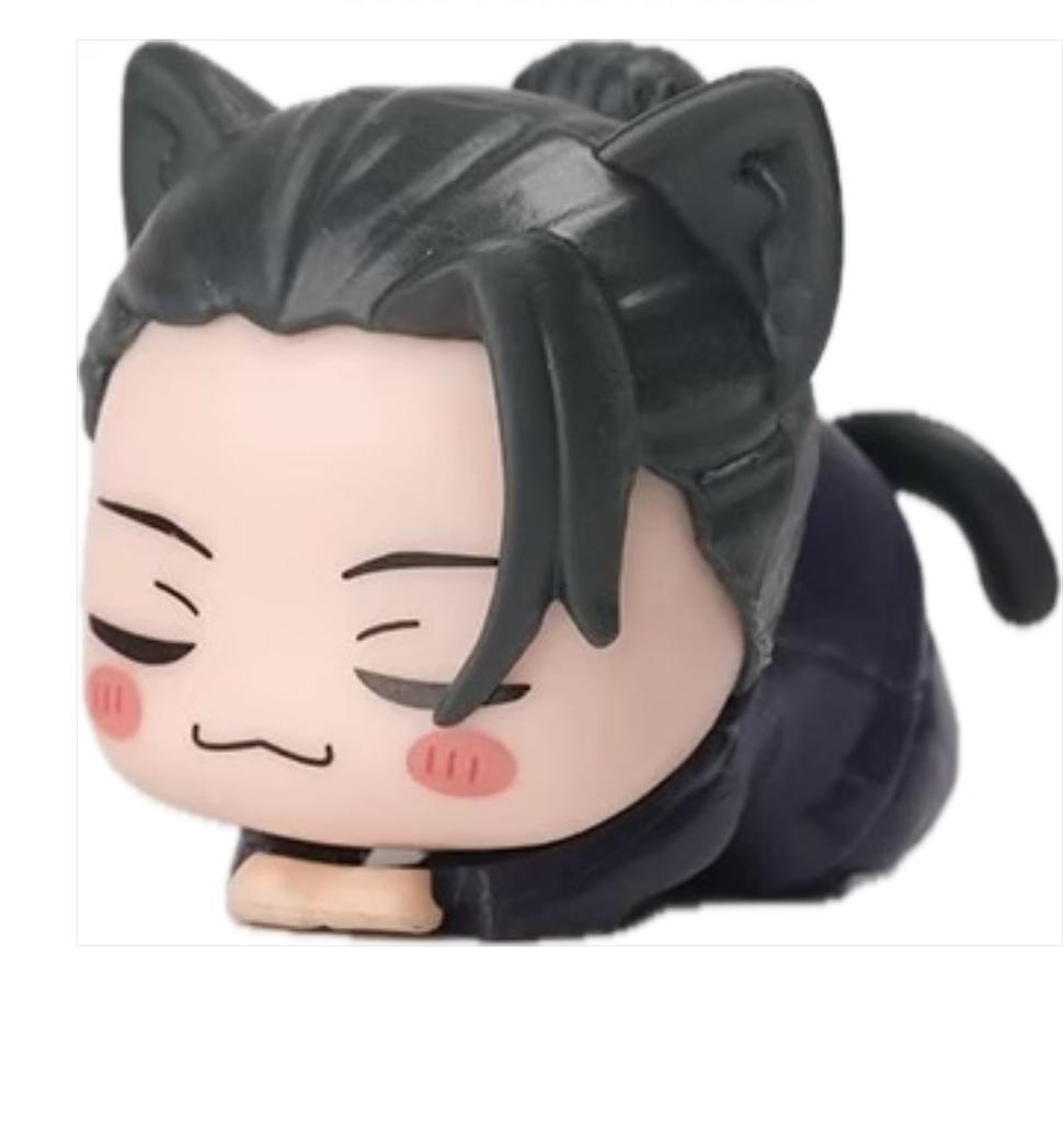 6 см Аниме Фигурка Jujutsu Kaisen Итадори Юдзи Сатору Годзё Спящий Кот ПВХ Q Версия лежа 4 шт./Набор Модели Игрушки Подарок Коллекция