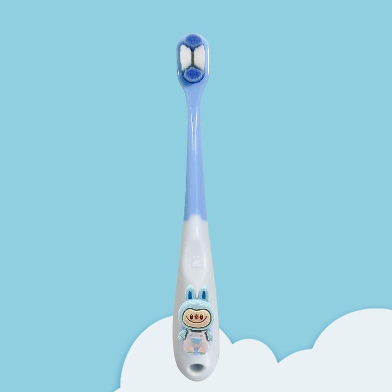 Детская мягкая зубная щетка Labubu Cartoon Cat Paw - Милый дизайн с десятью тысячами щетинок.