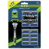 Schick Hydro 5 Premium Sensitive Skin Club Pack (Holder (with Blade) + 16 Replacement Blades) Shaving Razor for Men Silver