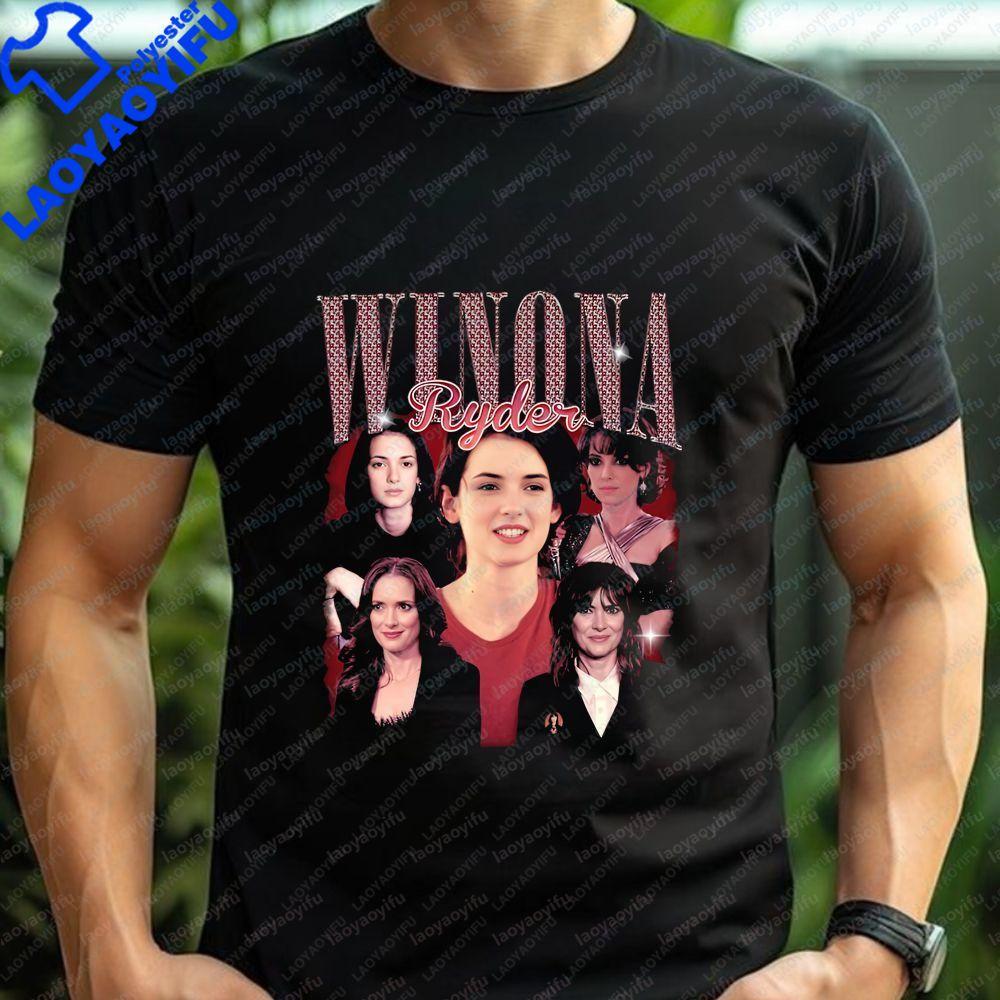 Winona Ryder - Unique Summer Casual Trendy Multi-Purpose Short-Sleeved Unisex's and WoUnisex's Round-neck T-Shirt