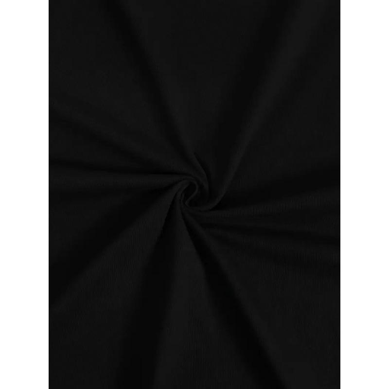 Европейские размеры Мужская футболка в уличном стиле с графическим принтом Череп и Ушки Зайца | Мягкий Рифленый Круглый Вырез