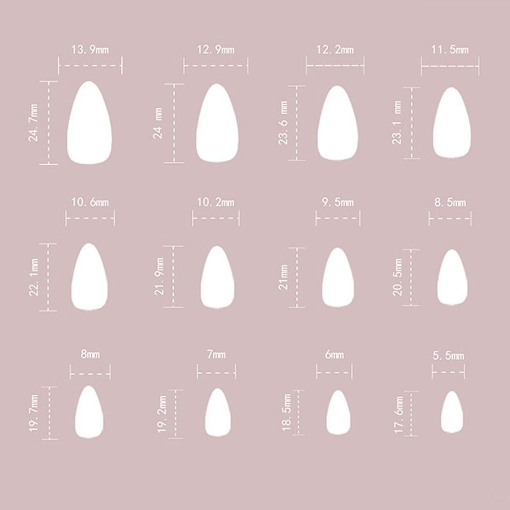 Французские накладные ногти, длинные миндалевидные кончики ногтей, маникюр, накладные ногти своими руками