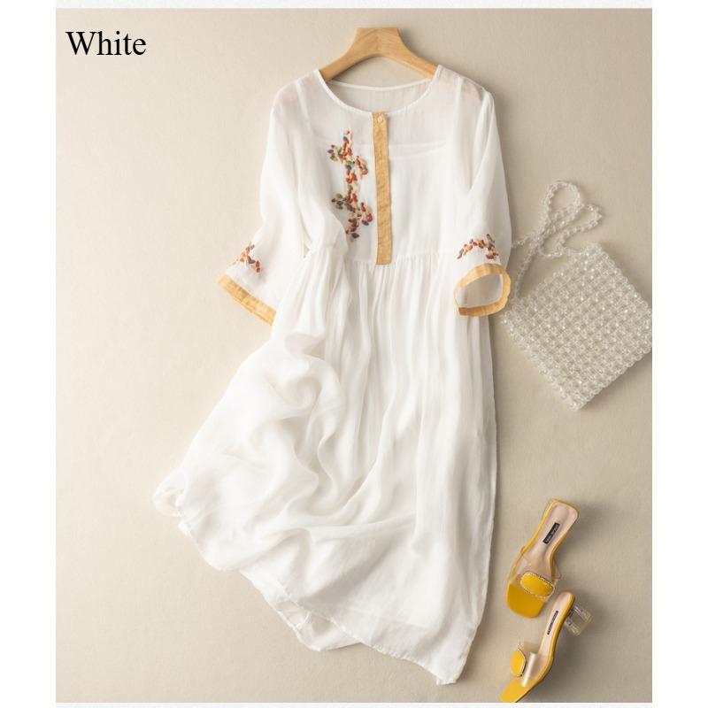 Летнее Новое Модное Женское Свободное Платье с Короткими Рукавами