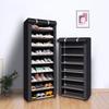 Economical Multi-Layer Shoe Rack: Steel Pipe Assembly, Dustproof Cabinet for Dorms & Homes