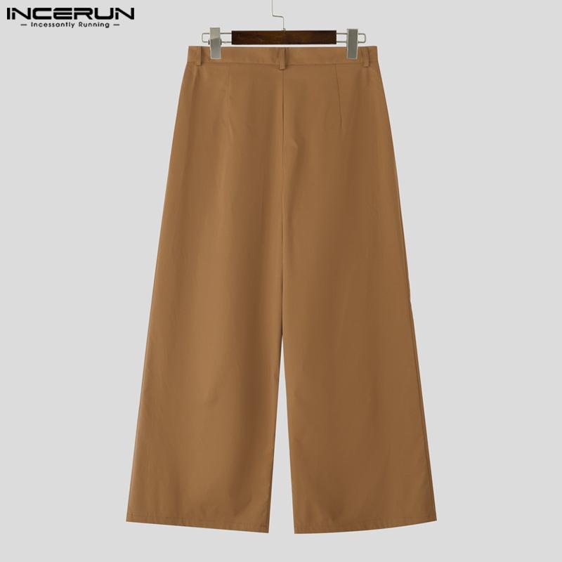 INCERUN Мужские наряды Топы с длинным рукавом и укороченные, длинные брюки, повседневные комплекты для вечеринок