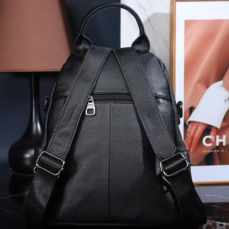 Рюкзак из натуральной коровьей кожи, женская сумка корейского выпуска, модный повседневный рюкзак большой вместимости из мягкой кожи