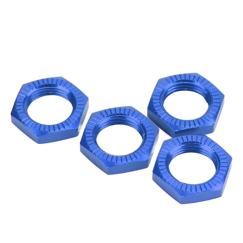 4PCS 17mm Aluminum Alloy Wheel Hex Hub Nut for 18 RC Model Car Upgraded AccessoryBlue