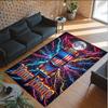 Truck Theme Crystal Velvet Rug Personalized Custom Name Text Soft Floor Mat Home Decor
