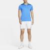 Nike Мужские поло Court Advantage Dri-Fit с коротким рукавом и воротником-стойкой, синие FD5318-435
