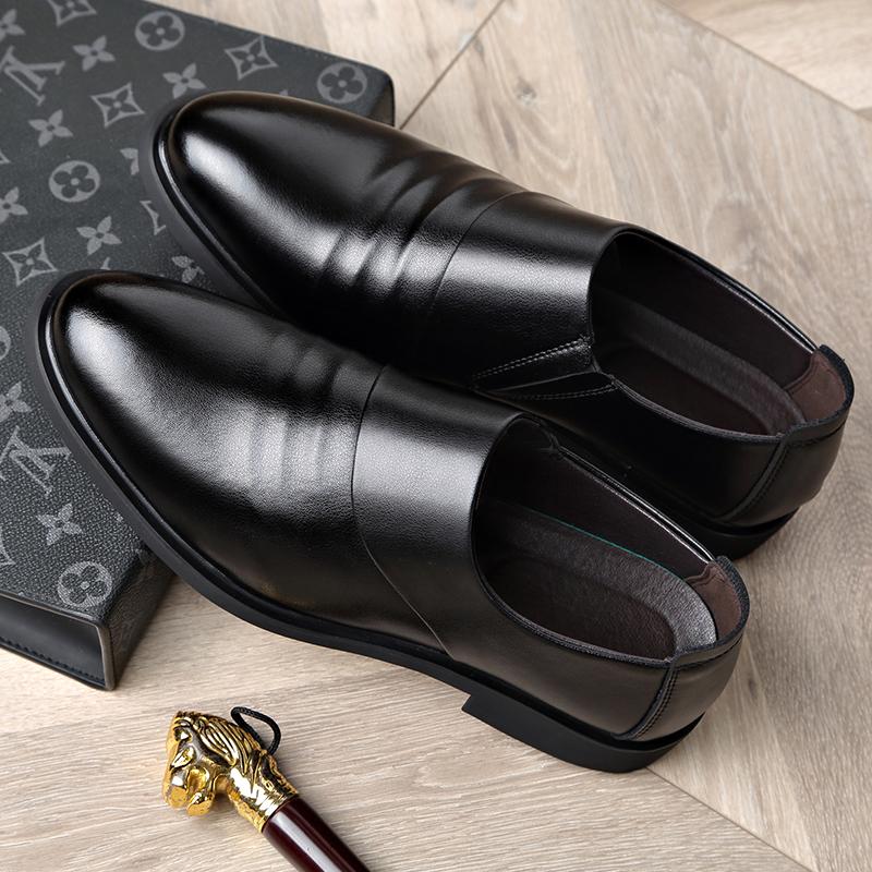Fashion Casual Leather Men Formal Business Shoes Elegantes Dress Loafers Simple Slip On Flats Leisure Walk Driving Shoe Man Oxford Shoes