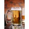 Crystal Beer Mugs Set of 4 with Strong Handle 400ml (Premium Fancy Beer Mug for Husband)
