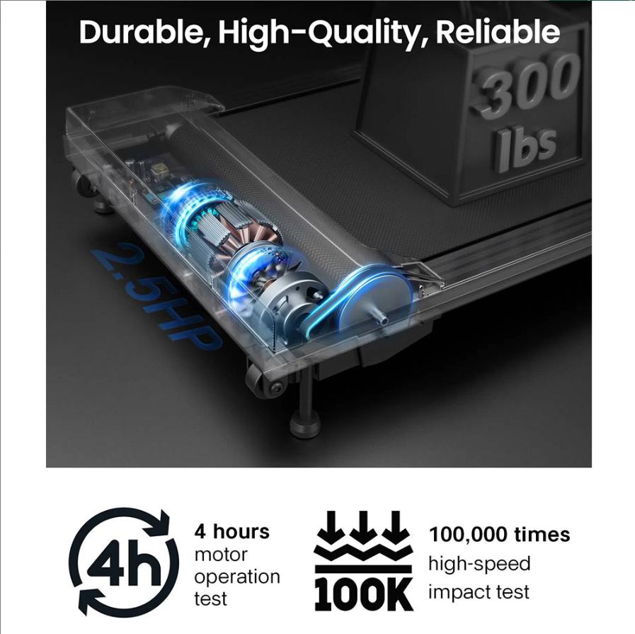 Беговая дорожка SYSURO S1L, 300 фунтов, 6 км/ч, наклон 9%, 5-слойное полотно, светодиодный дисплей, пульт дистанционного управления