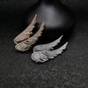 Fashion Full Diamond Wings Brooch Retro Feather Brooch Personality Niche Design Sense Pin Female