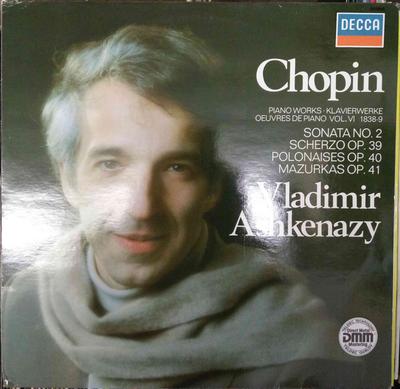 LP Пластинка ФРЕДЕРИК ШОПЕН, ВЛАДИМИР АШКЕНАЗИ - Произведения для фортепиано = Klavierwerke = Oeuvre 642747AW Decca 1982 Германия Классика Б/У