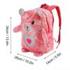 Cartoon Plush School Backpack with Adjustable Strap - Red