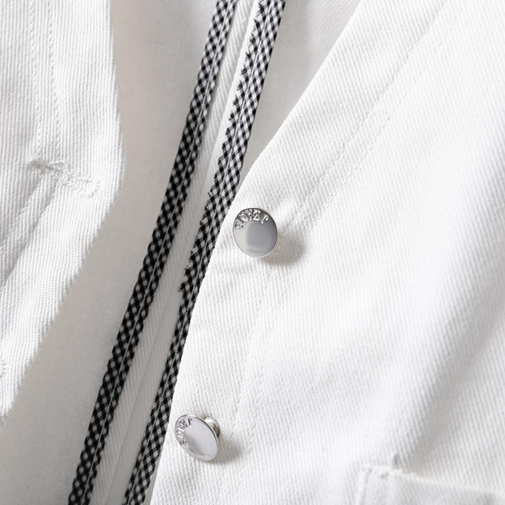 Women's Western-Style Denim Vest: White, Lightweight, and Perfect for Spring, Summer, or Autumn.