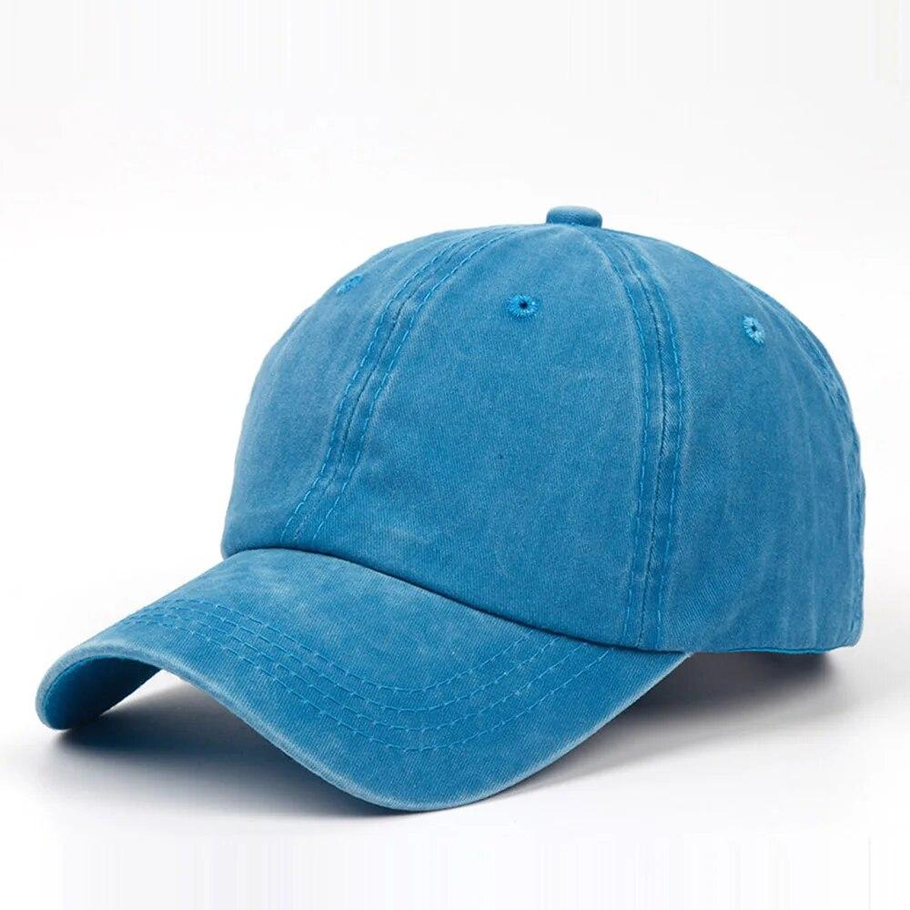 High Quality Red Washed Denim Hat For Men Women Snapback Hip Hop Caps Outdoor Sports Plain Summer Baseball Cap Casquette