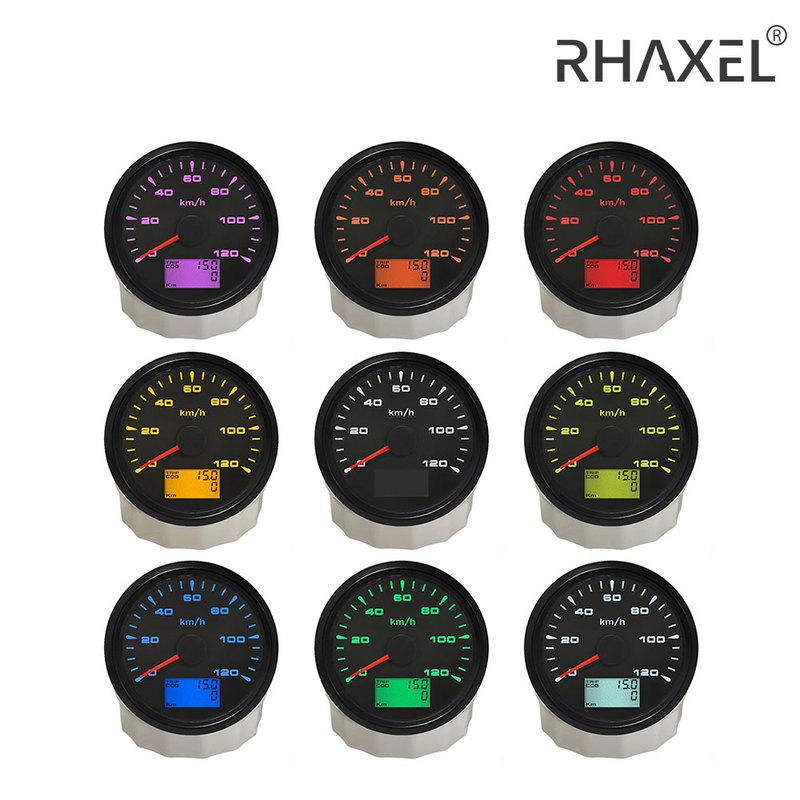 RHAXEL Auto GPS Speedometer Velometer 0-120KM/H 0-200KM/H Speed Odometer Mileage for Car Racing Motorcycle with Backlight 85mm