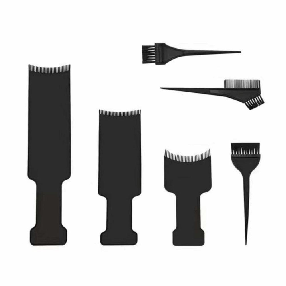 6Pcs/Set Hairdressing Hair Applicator Brush Dual-Sided Hair Highlight Dyeing Board Plate Salon