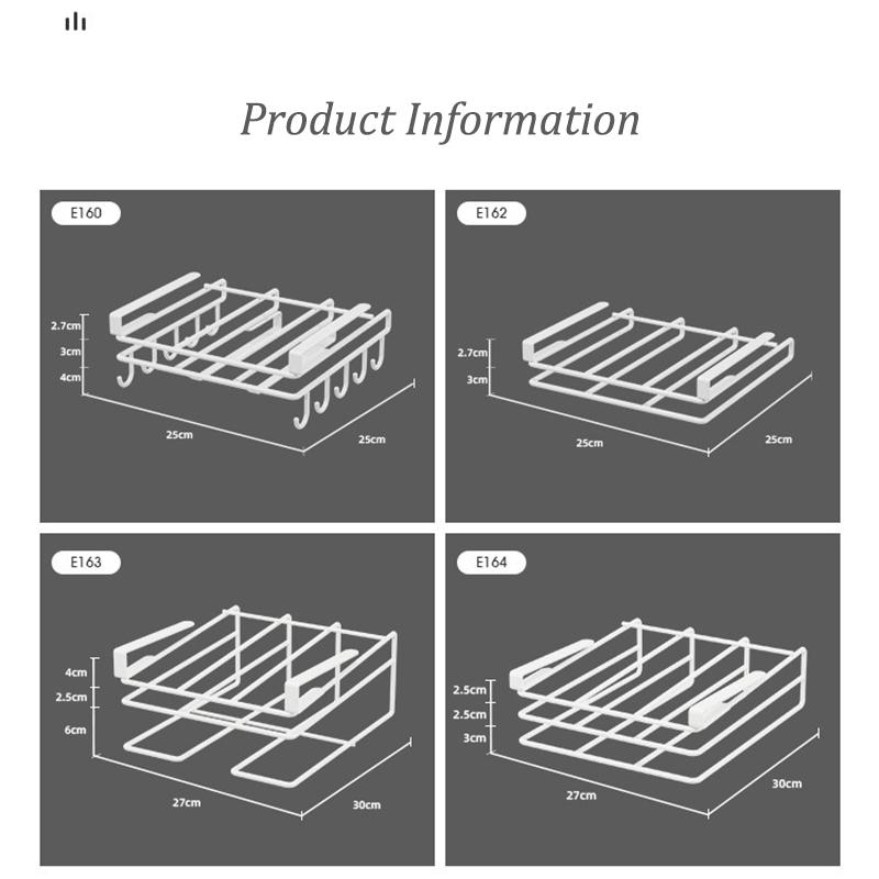 Kitchen Non-punching Multi-functional Pot Lid Cutting Board Placement Storage Rack Cabinet Hanging Cabinet Lower Hanger
